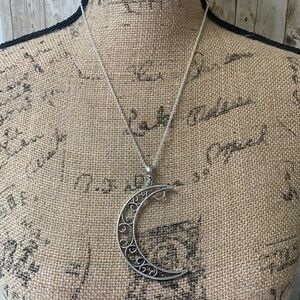 Magnabilities Silver Crescent Moon with Chain
